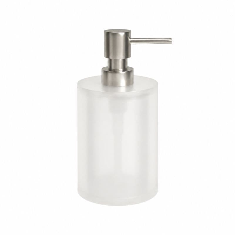 Ντισπένσερ Επικαθήμενο Pam 95-011 400ml Inox Σατινέ με πλαστικό λευκό Φ8x15cm