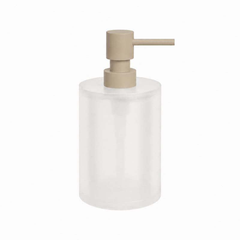Ντισπένσερ Επικαθήμενο Pam 95-103 400ml Ματ Μπεζ με πλαστικό λευκό Φ8x15cm - 1