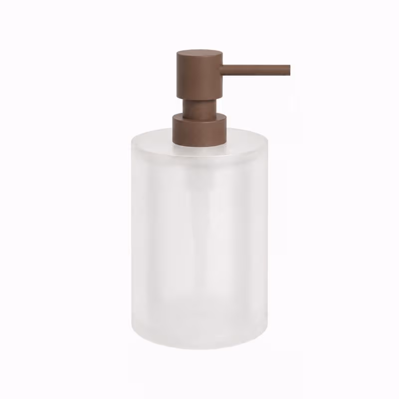 Ντισπένσερ Επικαθήμενο Pam 95-943 400ml Matt Wenge με πλαστικό λευκό Φ8x15cm - 1