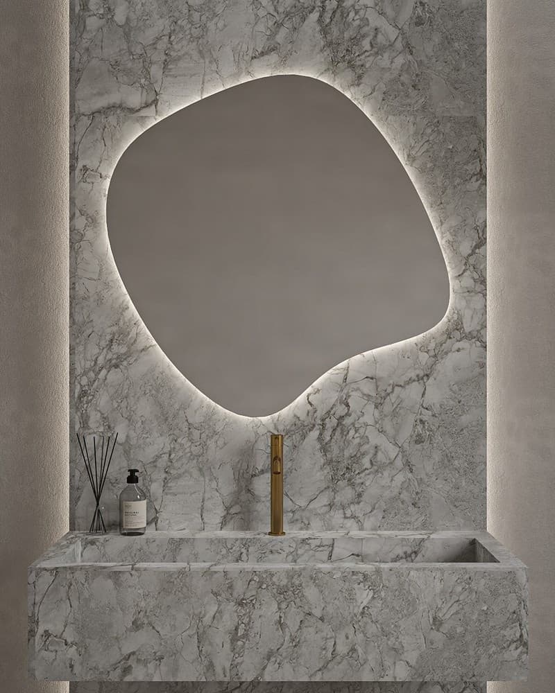 Καθρέπτης μπάνιου με Led Project Mirrors Assymetrical 70x70cm