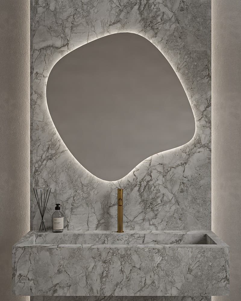 Καθρέπτης μπάνιου με Led Project Mirrors Assymetrical 90x90cm