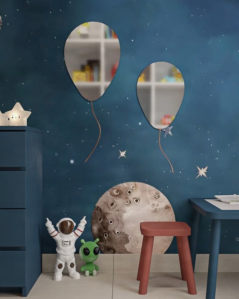 Παιδικός Καθρέπτης Project Mirrors Balloons Ματ Χαλκός 32x45 + 27x38cm