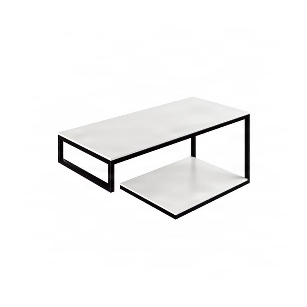 Βάση Νιπτήρα Project Mirrors Base A Ματ Μαύρο με Λευκό Πάγκο 100x43cm