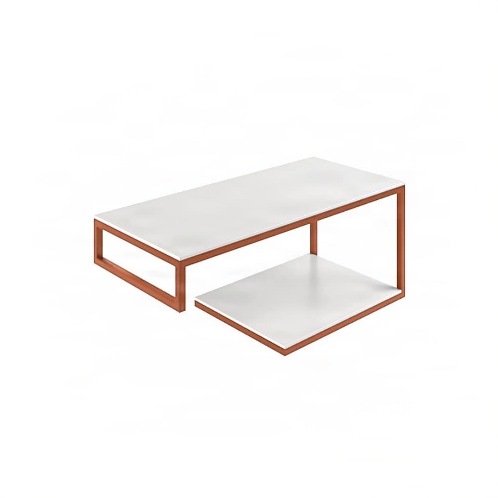 Βάση Νιπτήρα Project Mirrors Base A Ματ Χαλκός με Λευκό Πάγκο 100x43cm