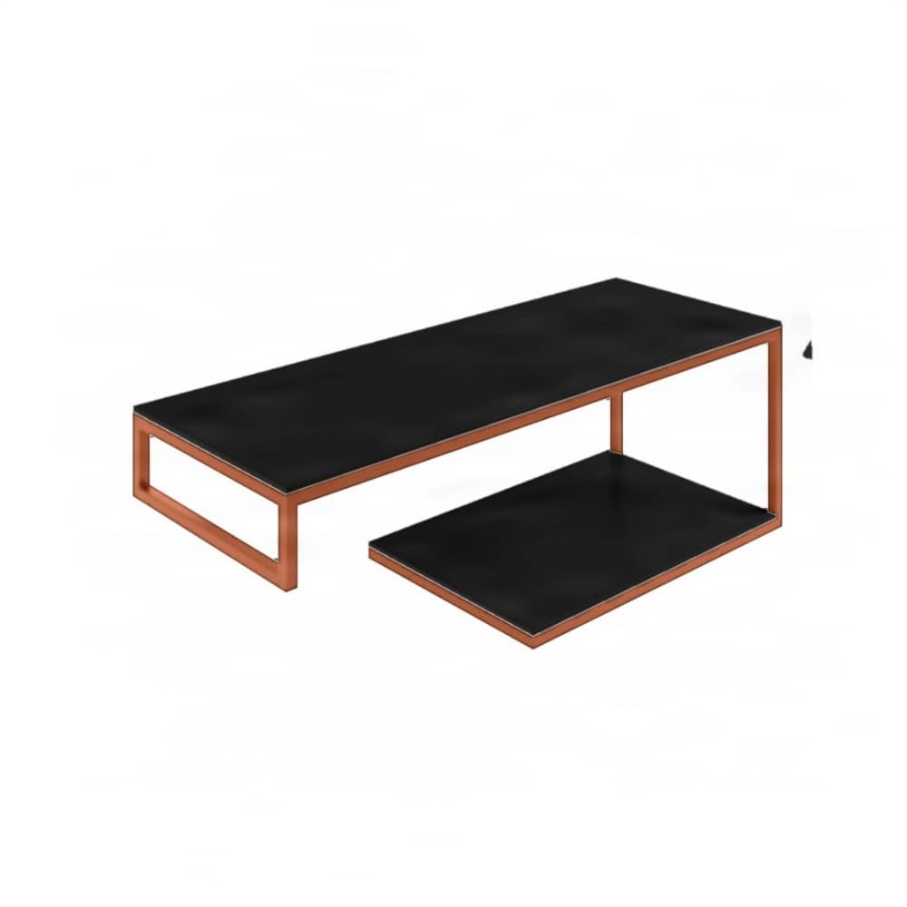 Βάση Νιπτήρα Project Mirrors Base A Ματ Χαλκός με Μαύρο Πάγκο 120x43cm