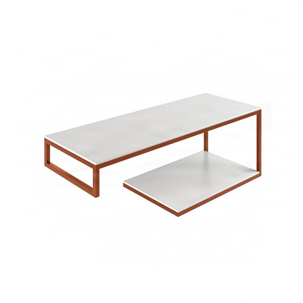 Βάση Νιπτήρα Project Mirrors Base A Ματ Χαλκός με Λευκό Πάγκο 120x43cm