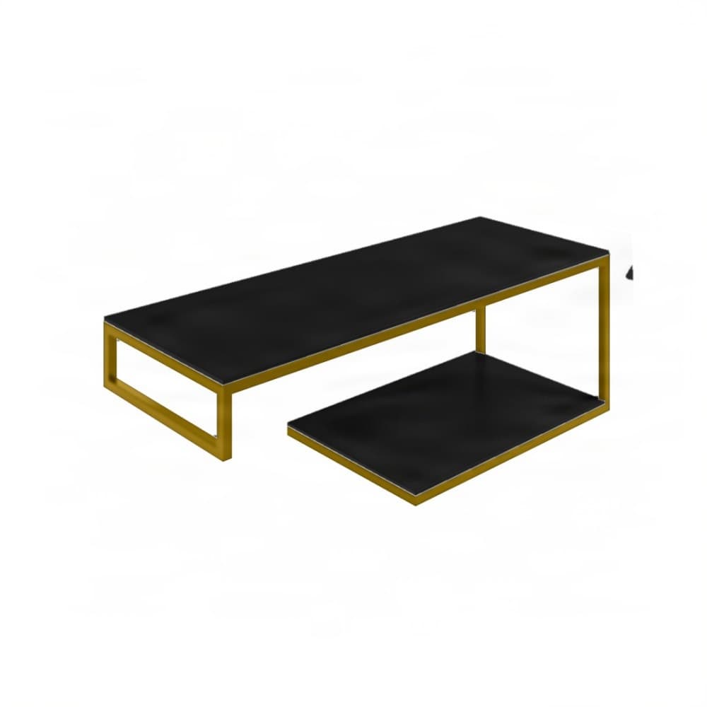 Βάση Νιπτήρα Project Mirrors Base A Ματ Χρυσό με Μαύρο Πάγκο 120x43cm