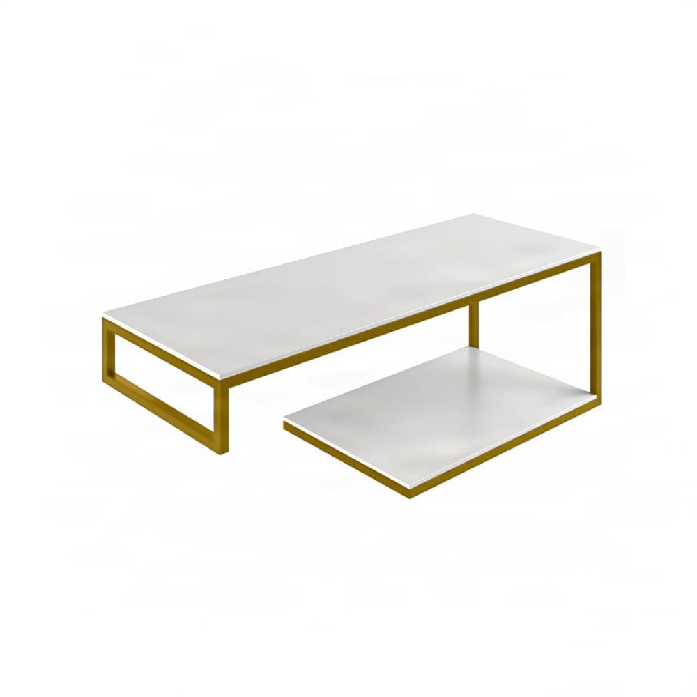 Βάση Νιπτήρα Project Mirrors Base A Ματ Χρυσό με Λευκό Πάγκο 120x43cm