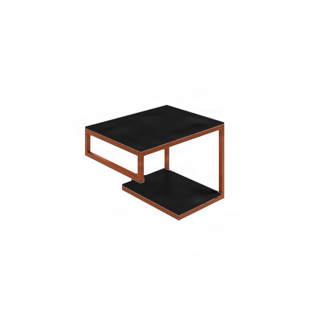 Βάση Νιπτήρα Project Mirrors Base A Ματ Χαλκός με Μαύρο Πάγκο 60x43cm