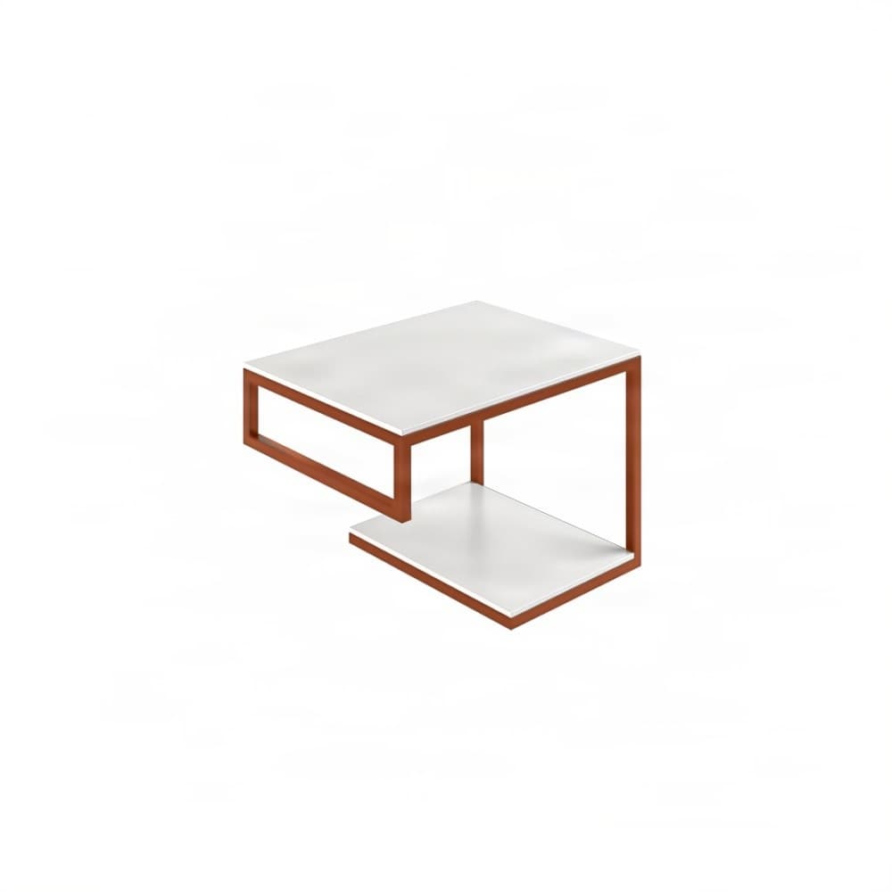 Βάση Νιπτήρα Project Mirrors Base A Ματ Χαλκός με Λευκό Πάγκο 60x43cm