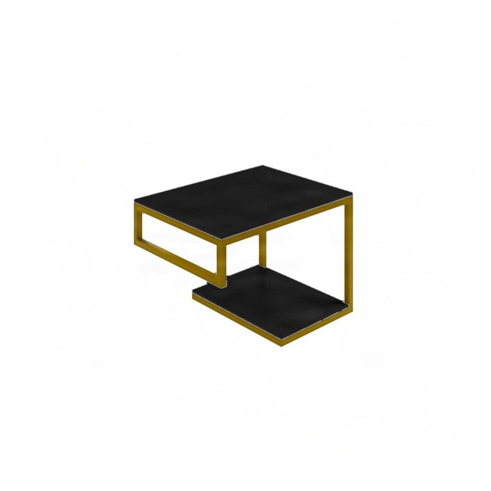 Βάση Νιπτήρα Project Mirrors Base A Ματ Χρυσό με Μαύρο Πάγκο 60x43cm