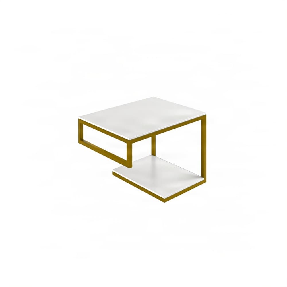 Βάση Νιπτήρα Project Mirrors Base A Ματ Χρυσό με Λευκό Πάγκο 60x43cm