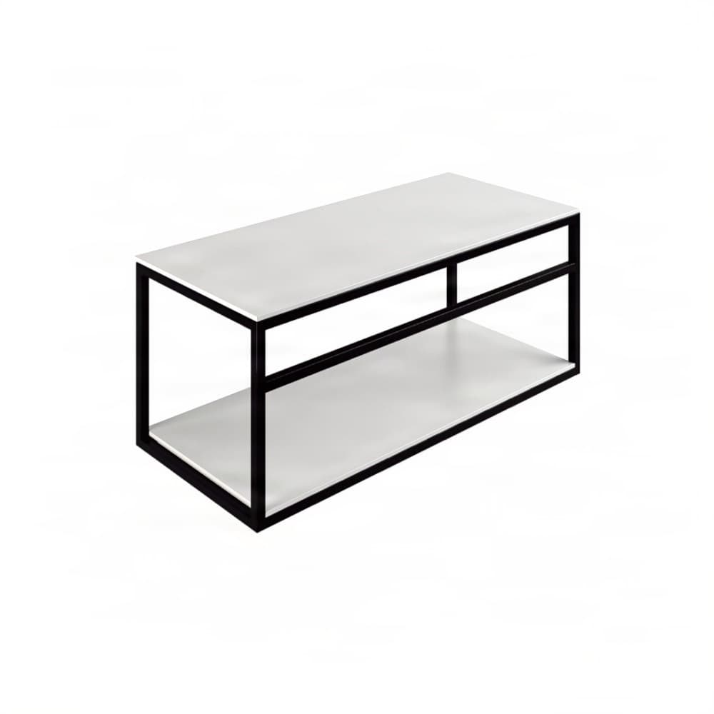 Βάση Νιπτήρα Project Mirrors Base B Ματ Μαύρο με Λευκό Πάγκο 100x43cm