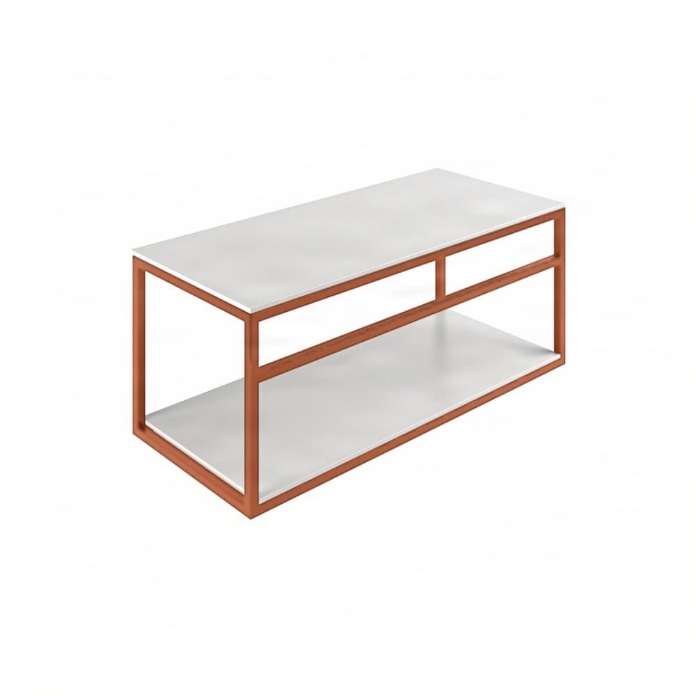 Βάση Νιπτήρα Project Mirrors Base B Ματ Χαλκός με Λευκό Πάγκο 100x43cm