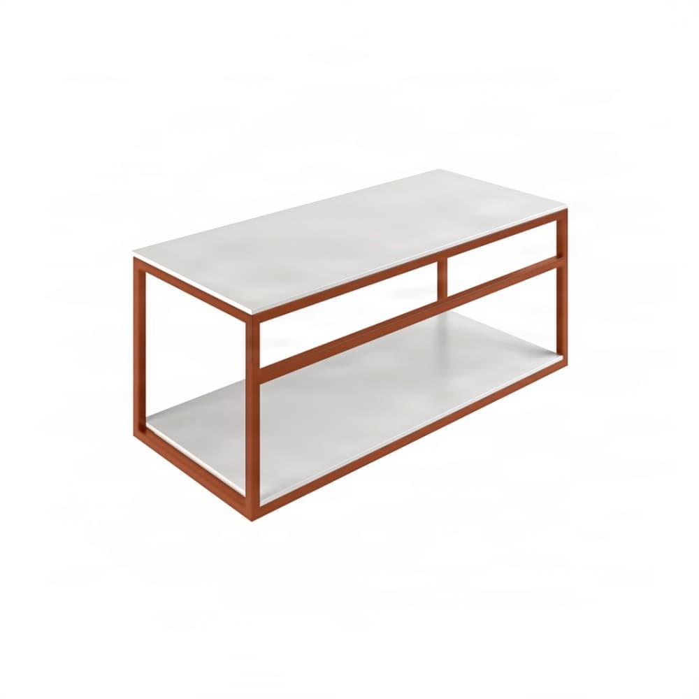 Βάση Νιπτήρα Project Mirrors Base B Ματ Χαλκός με Λευκό Πάγκο 100x43cm