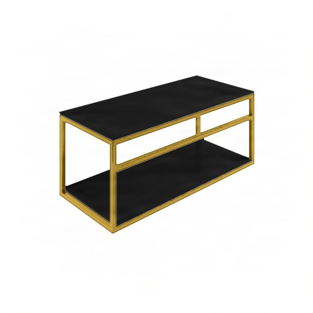 Βάση Νιπτήρα Project Mirrors Base B Ματ Χρυσό με Μαύρο Πάγκο 100x43cm