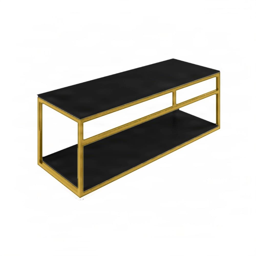 Βάση Νιπτήρα Project Mirrors Base B Ματ Χρυσό με Μαύρο Πάγκο 120x43cm
