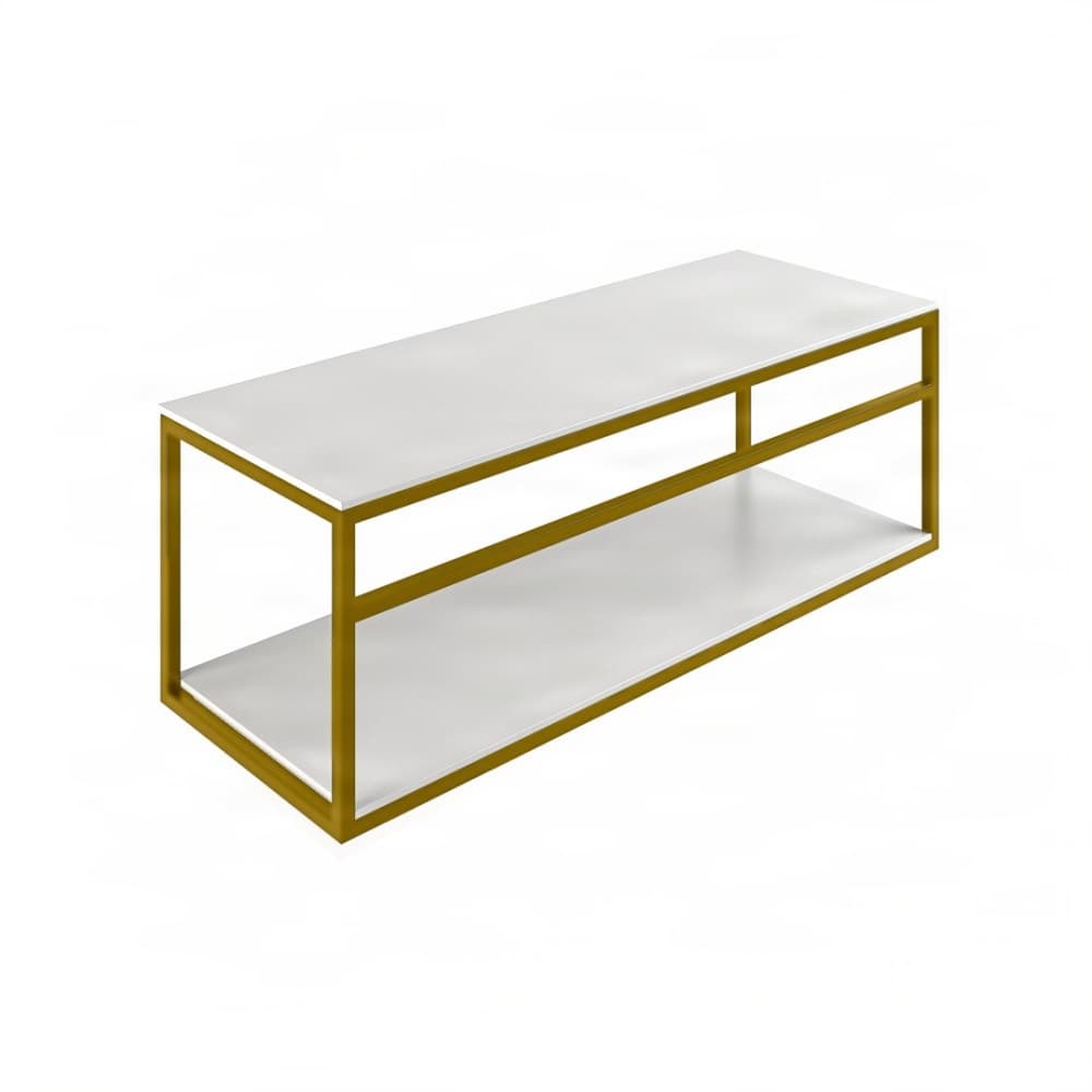 Βάση Νιπτήρα Project Mirrors Base B Ματ Χρυσό με Λευκό Πάγκο 120x43cm