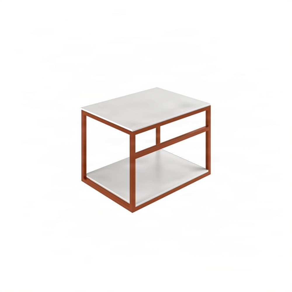 Βάση Νιπτήρα Project Mirrors Base B Ματ Χαλκός με Λευκό Πάγκο 60x43cm