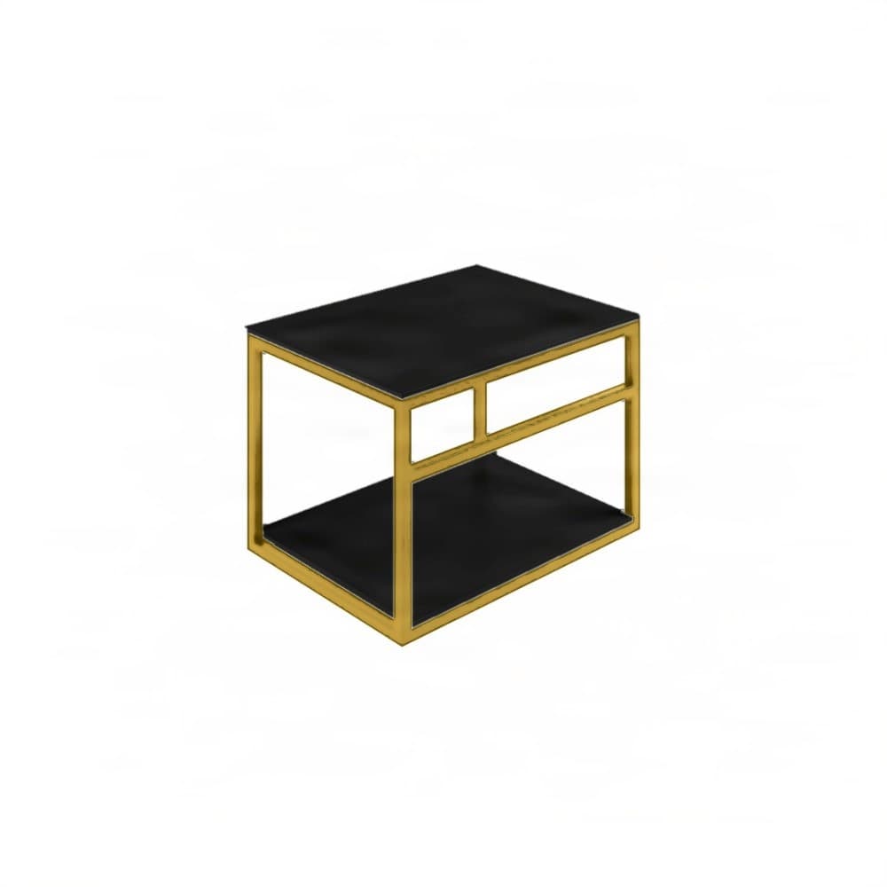 Βάση Νιπτήρα Project Mirrors Base B Ματ Χρυσό με Μαύρο Πάγκο 60x43cm