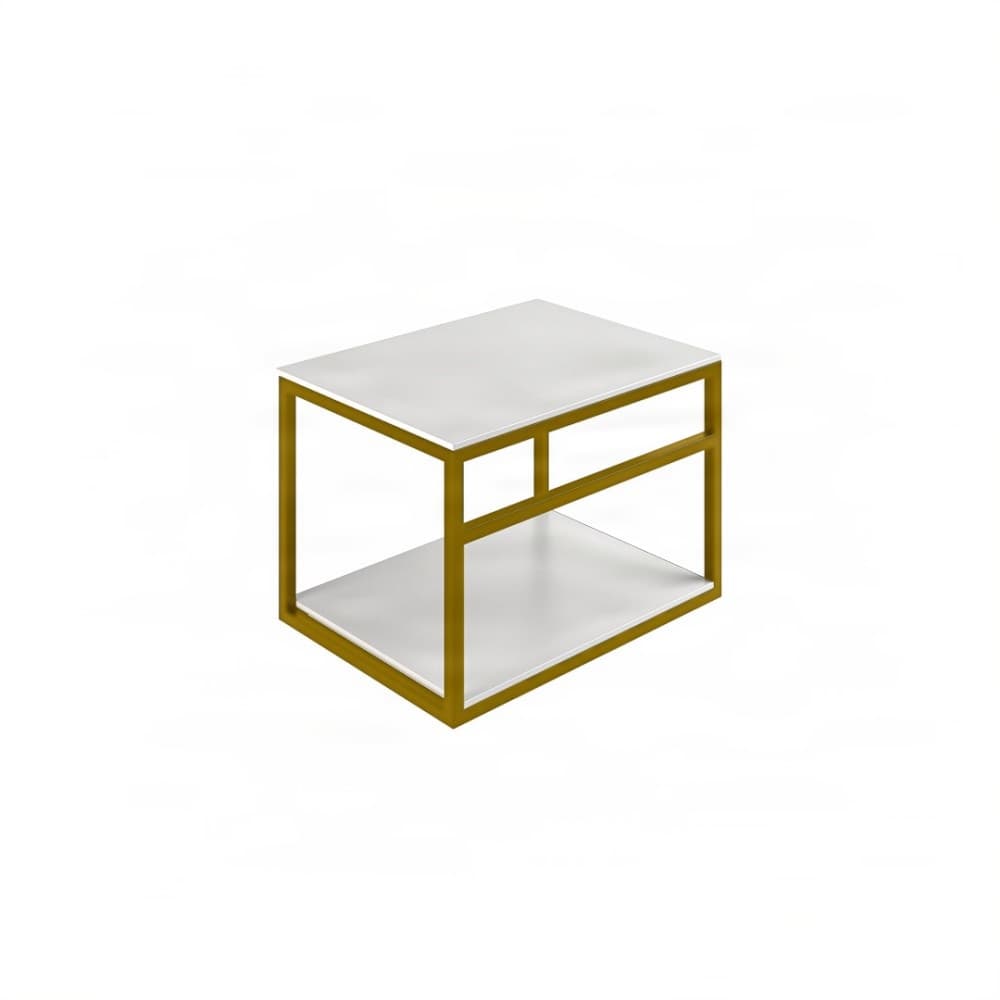 Βάση Νιπτήρα Project Mirrors Base B Ματ Χρυσό με Λευκό Πάγκο 60x43cm
