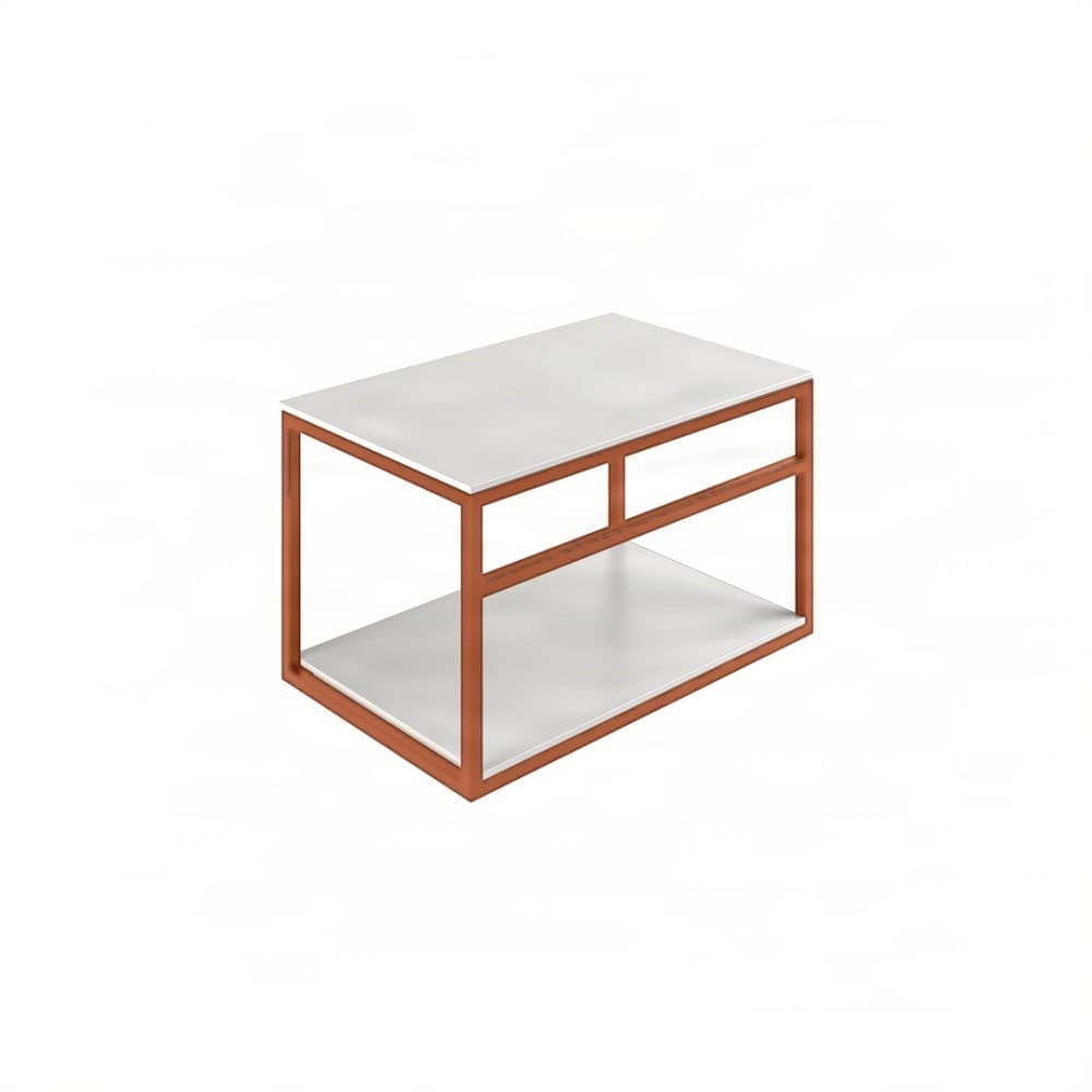 Βάση Νιπτήρα Project Mirrors Base B Ματ Χαλκός με Λευκό Πάγκο 70x43cm