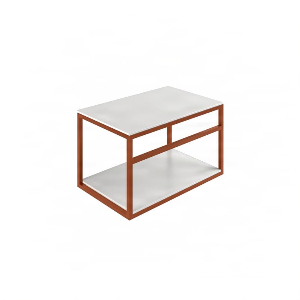 Βάση Νιπτήρα Project Mirrors Base B Ματ Χαλκός με Λευκό Πάγκο 70x43cm