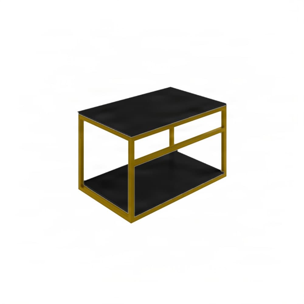 Βάση Νιπτήρα Project Mirrors Base B Ματ Χρυσό με Μαύρο Πάγκο 70x43cm