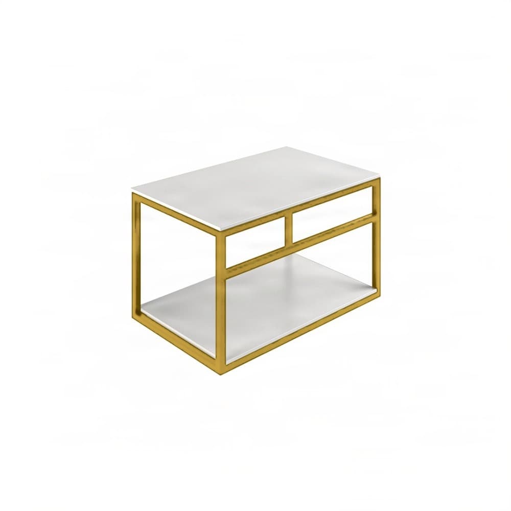 Βάση Νιπτήρα Project Mirrors Base B Ματ Χρυσό με Λευκό Πάγκο 70x43cm