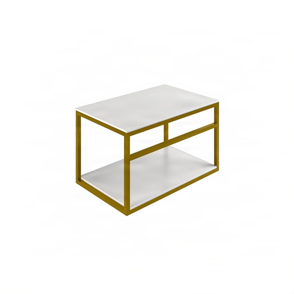 Βάση Νιπτήρα Project Mirrors Base B Ματ Χρυσό με Λευκό Πάγκο 70x43cm