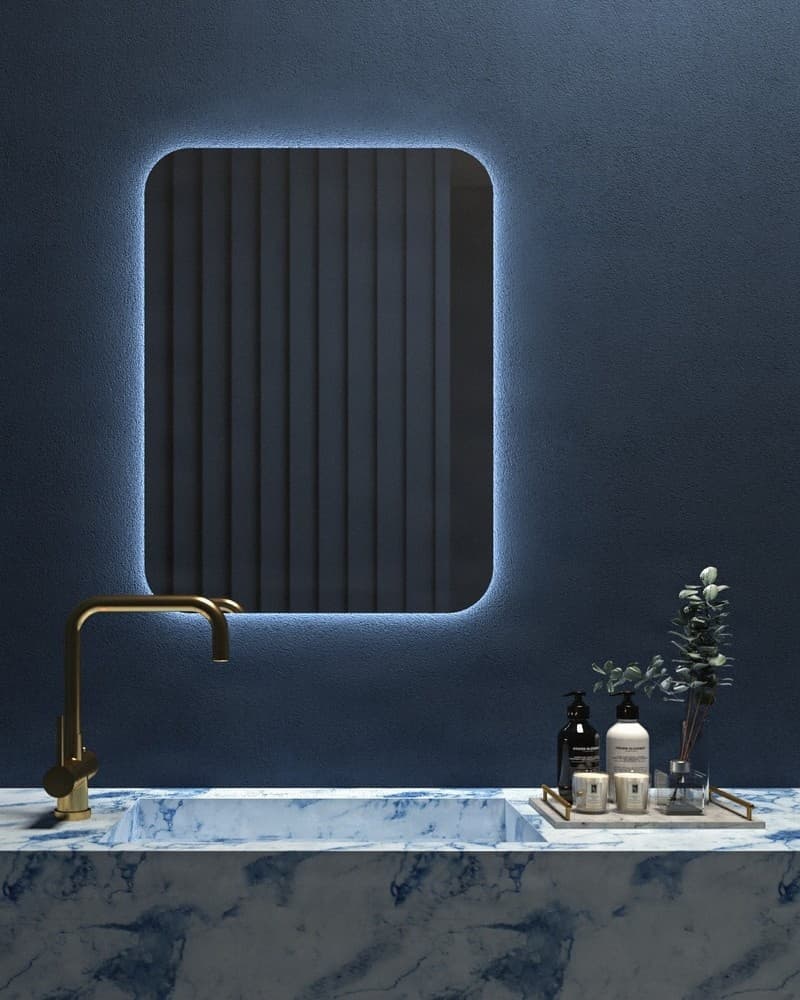 Καθρέπτης μπάνιου με Led Project Mirrors Curved 60x80cm