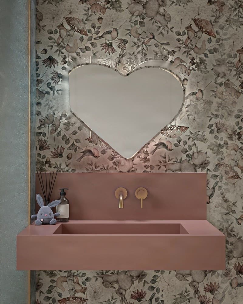 Παιδικός Καθρέπτης με Led Project Mirrors Heart 65x55cm