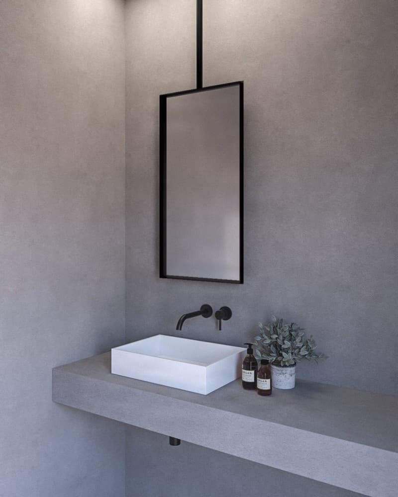 Καθρέπτης μπάνιου Project Mirrors Iron Ceiling Double Ματ Μαύρο 45x90cm