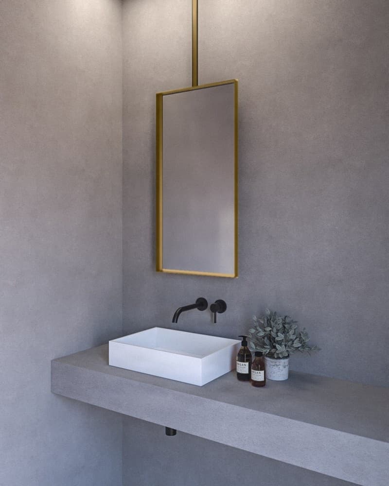 Καθρέπτης μπάνιου Project Mirrors Iron Ceiling Double Ματ Μπρονζέ 45x90cm
