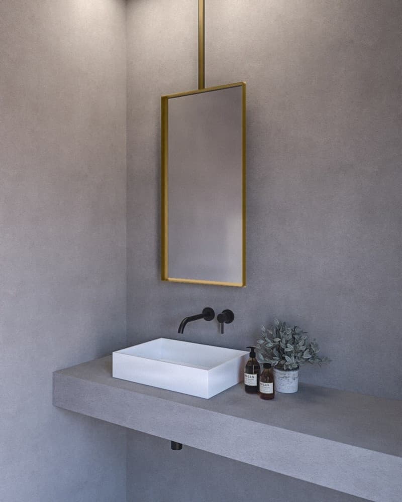 Καθρέπτης μπάνιου Project Mirrors Iron Ceiling Ματ Μπρονζέ 45x90cm