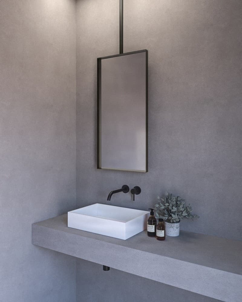 Καθρέπτης μπάνιου Project Mirrors Iron Ceiling Ματ Γραφίτης 45x90cm