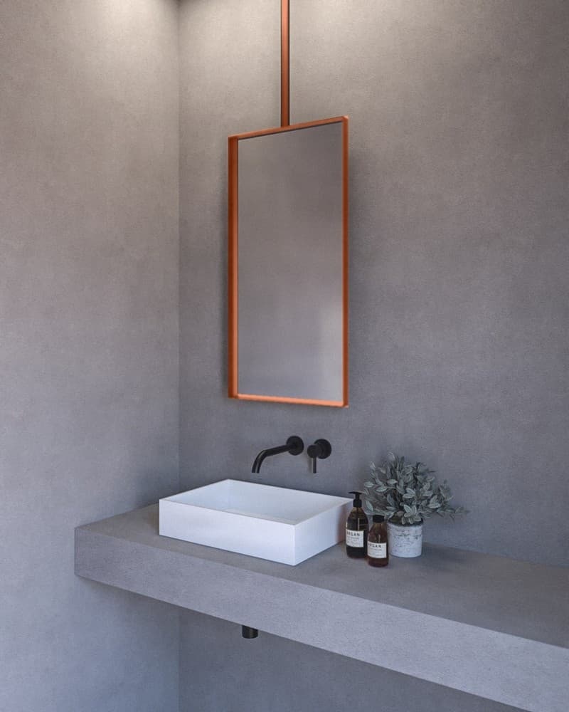 Καθρέπτης μπάνιου Project Mirrors Iron Ceiling Double Ματ Χαλκός 45x90cm