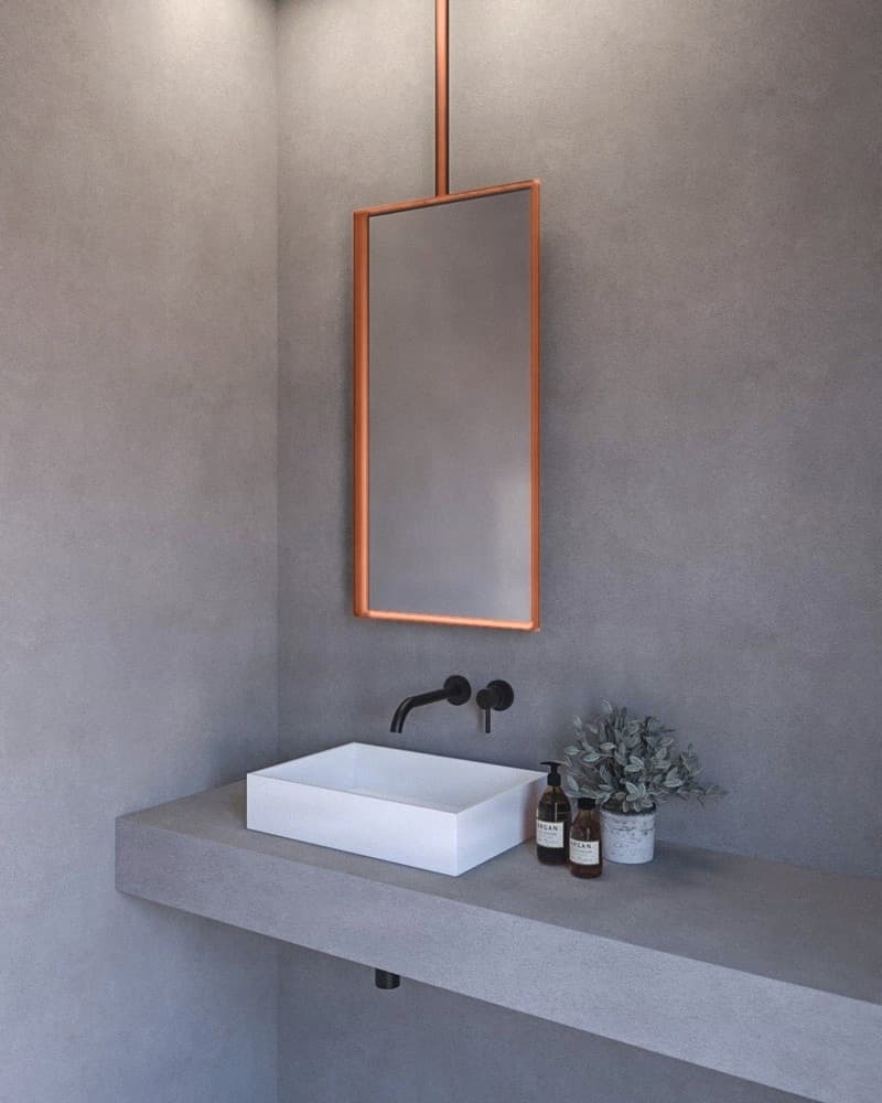 Καθρέπτης μπάνιου Project Mirrors Iron Ceiling Ματ Χαλκός 45x90cm