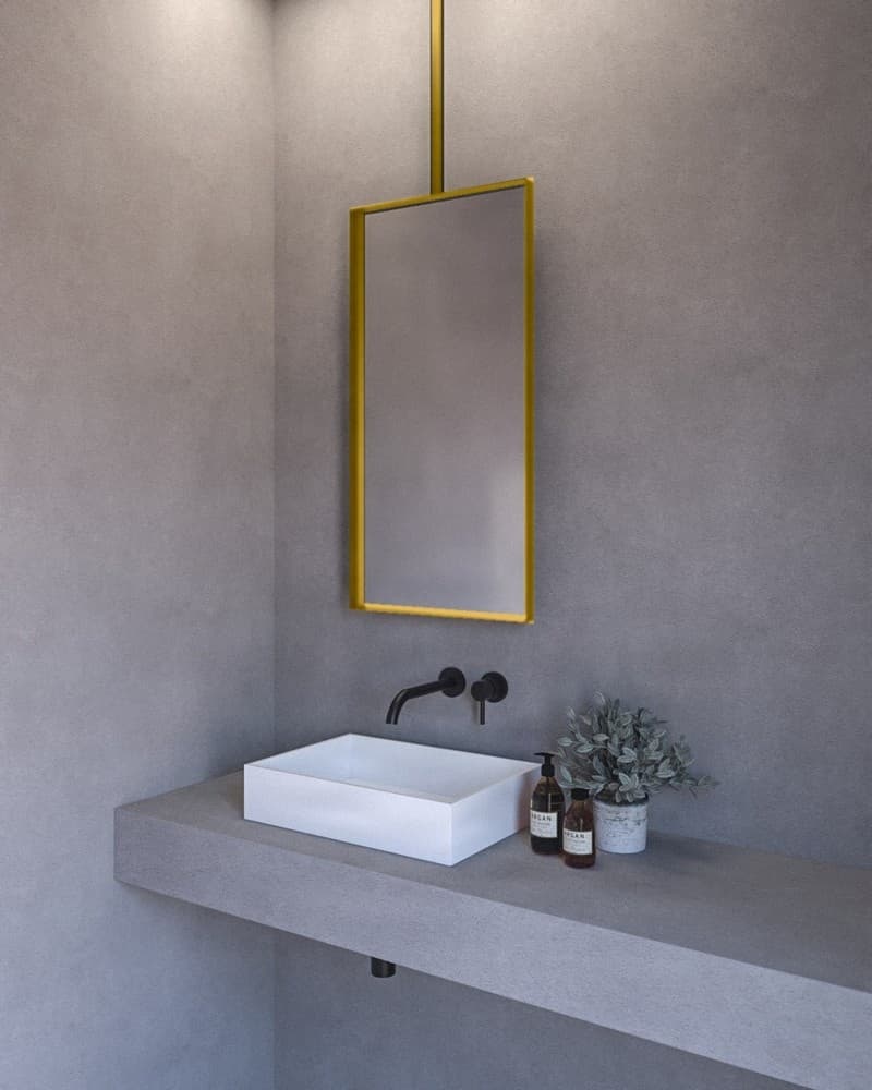 Καθρέπτης μπάνιου Project Mirrors Iron Ceiling Double Ματ Χρυσό 45x90cm