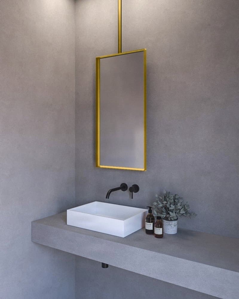 Καθρέπτης μπάνιου Project Mirrors Iron Ceiling Ματ Χρυσό 45x90cm