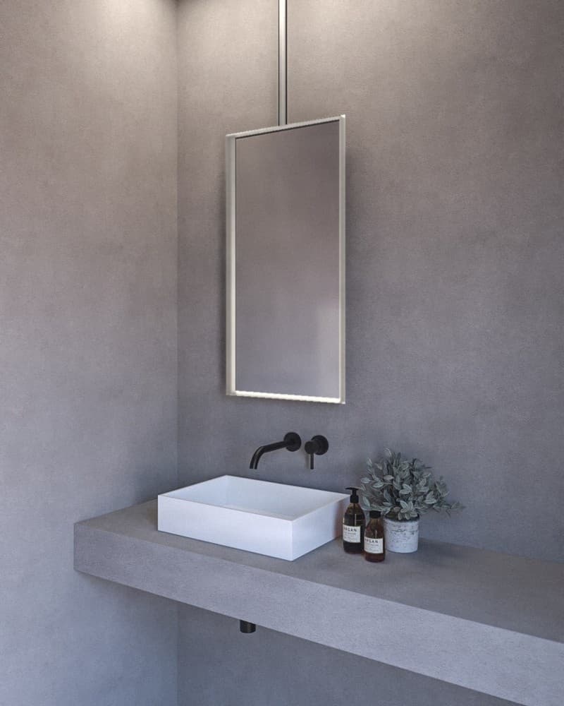 Καθρέπτης μπάνιου Project Mirrors Iron Ceiling Ματ Γκρι 45x90cm