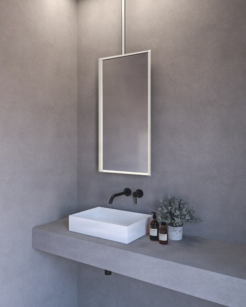 Καθρέπτης μπάνιου Project Mirrors Iron Ceiling Ματ Λευκό 45x90cm