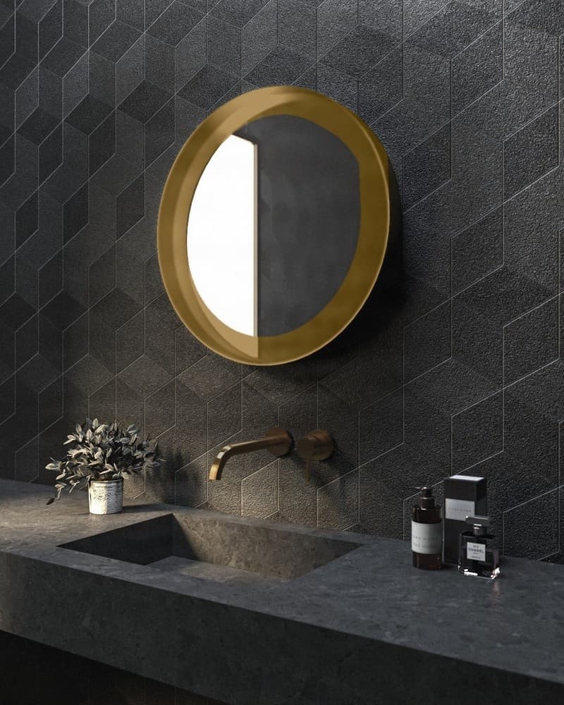 Καθρέπτης μπάνιου Project Mirrors Iron Circle Ματ Μπρονζέ Φ100cm