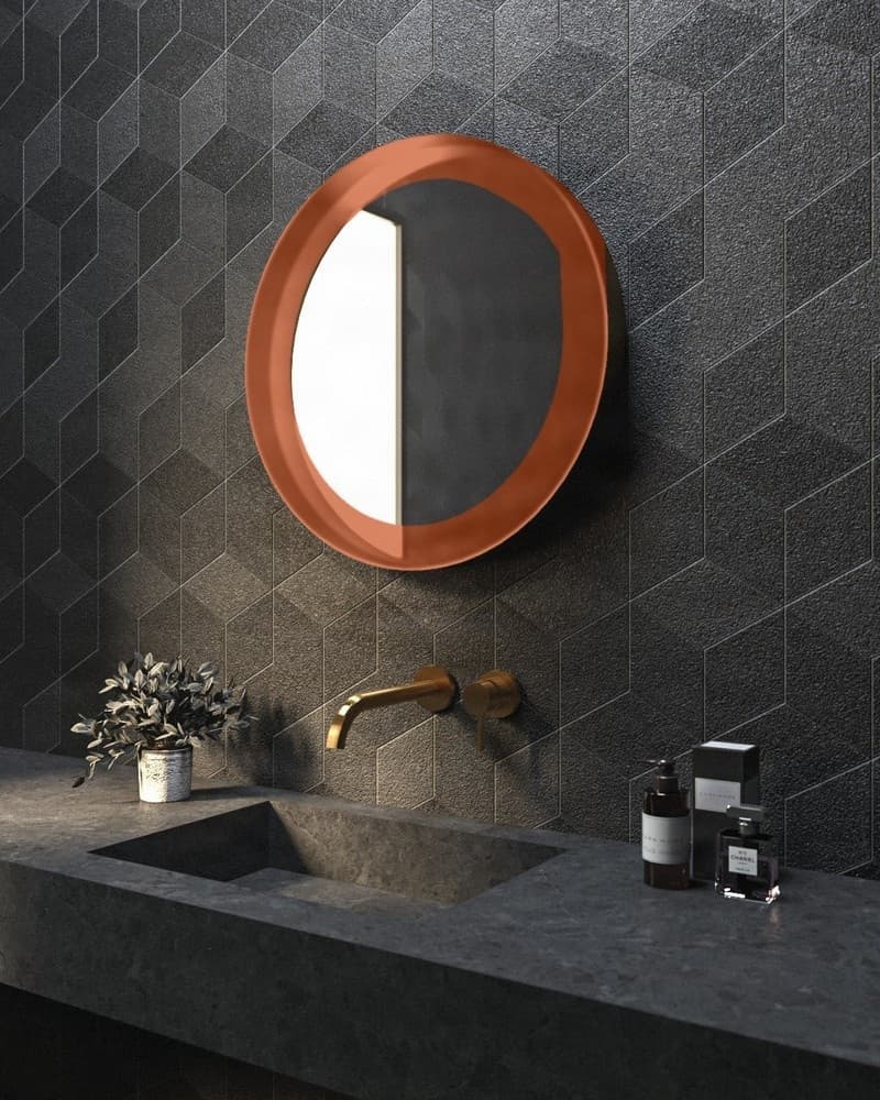 Καθρέπτης μπάνιου με Led Project Mirrors Iron Circle Χαλκός Φ100cm