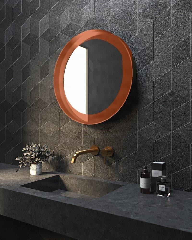 Καθρέπτης μπάνιου με Led Project Mirrors Iron Circle Χαλκός Φ60cm