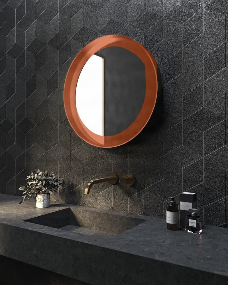 Καθρέπτης μπάνιου Project Mirrors Iron Circle Χαλκός Φ60cm