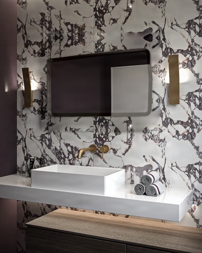 Καθρέπτης μπάνιου με Led Project Mirrors Iron Curved Γραφίτης 50x90cm