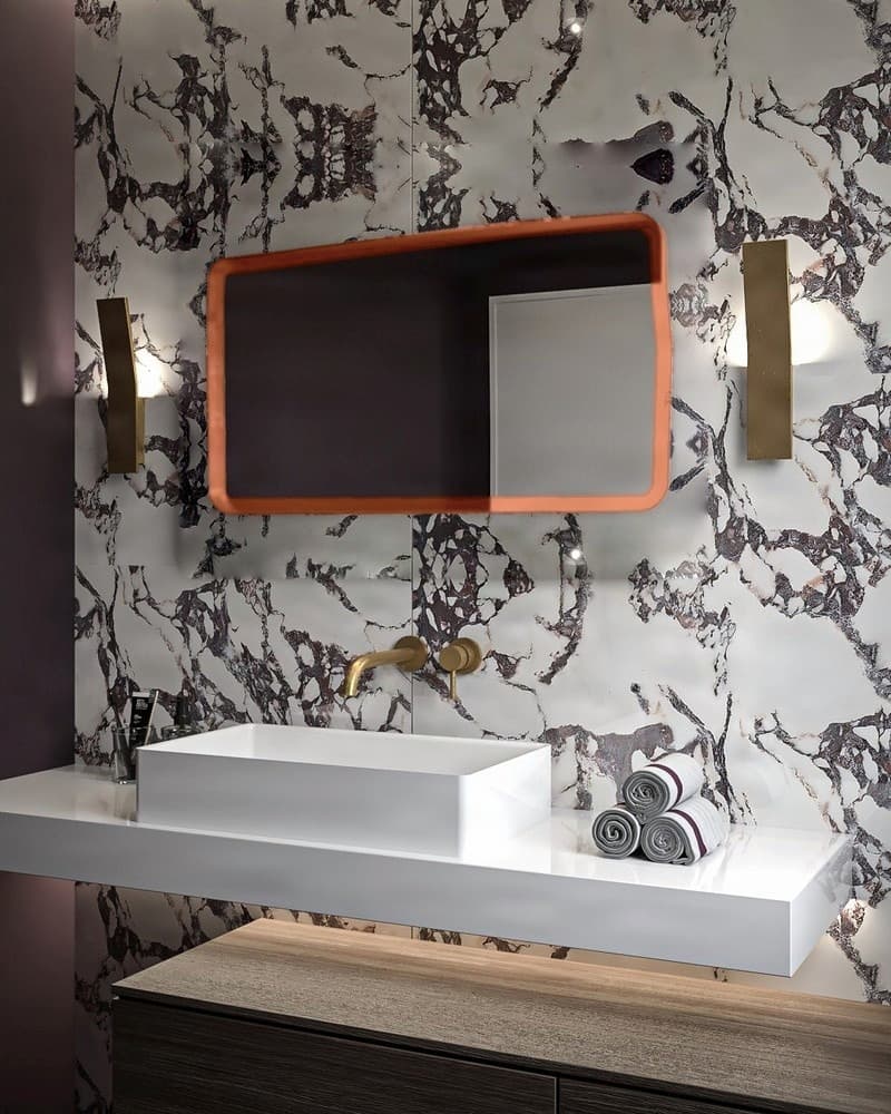 Καθρέπτης μπάνιου Project Mirrors Iron Curved Ματ Χαλκός 50x90cm