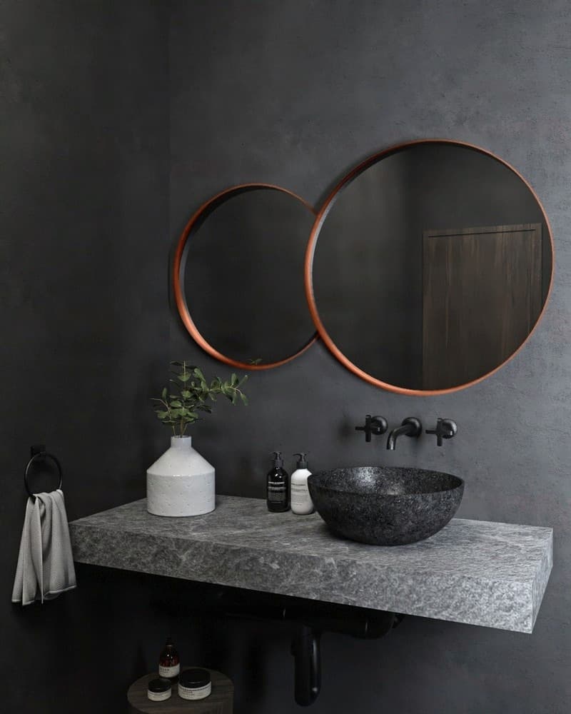 Καθρέπτης μπάνιου Project Mirrors Iron Double Eye Ματ Χαλκός 70x117cm