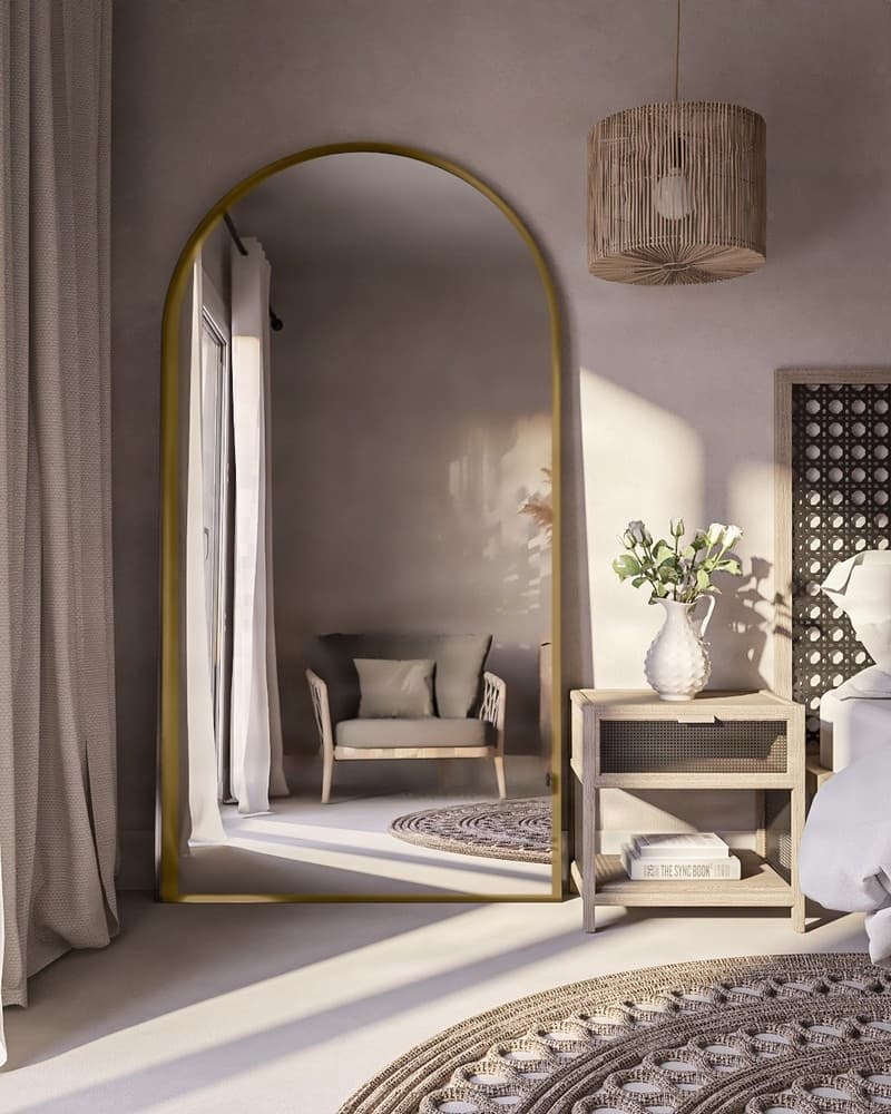 Καθρέπτης Επιδαπέδιος Project Mirrors Iron Floor Arch Ματ Μπρονζέ 100x190cm